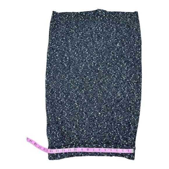 Collections Michelle Stuart Knit Black White Pencil Skirt Size M 90s Vintage - Picture 6 of 8